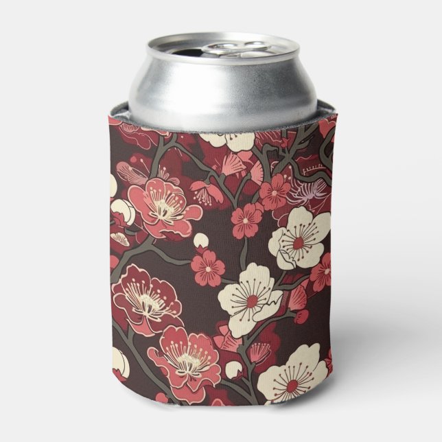 Elegant Cherry Blossom Seamless Pattern (16) Can Cooler (Can Front)
