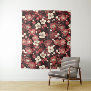 Elegant Cherry Blossom Seamless Pattern (16) Tapestry