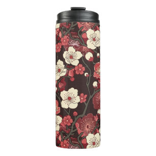 Elegant Cherry Blossom Seamless Pattern (16) Thermal Tumbler