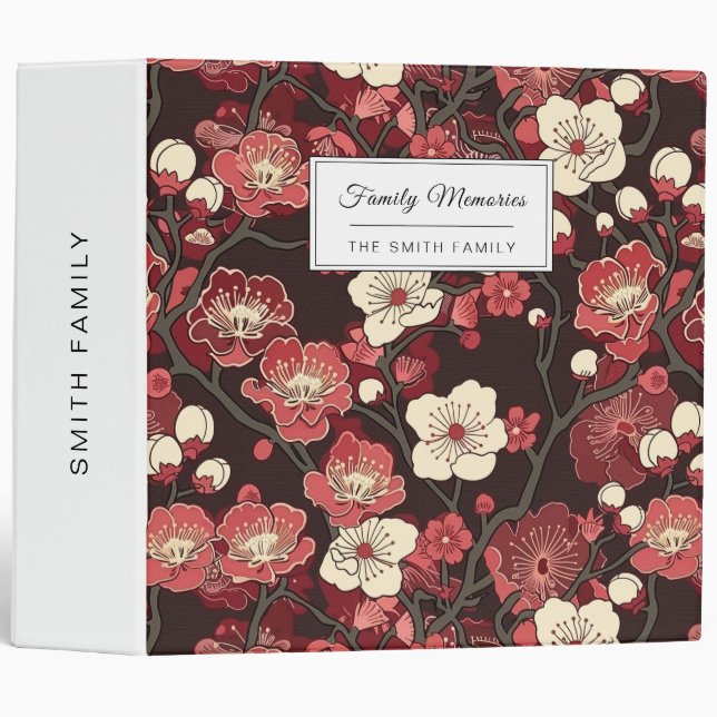 Elegant Cherry Blossom Seamless Pattern (17) Binder (Front/Spine)