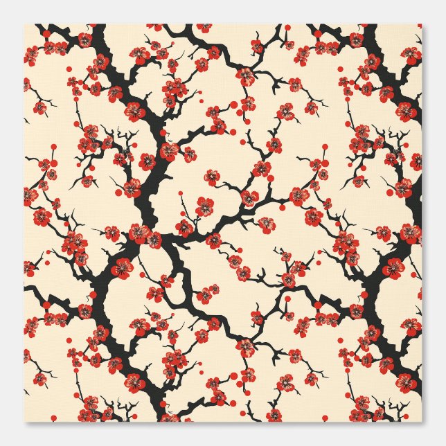 Elegant Cherry Blossom Seamless Pattern (1) Wallpaper (Front)