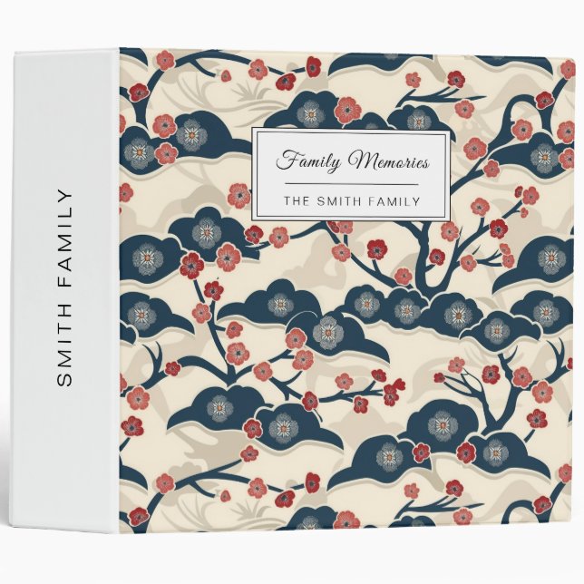 Elegant Cherry Blossom Seamless Pattern (2) Binder (Front/Spine)
