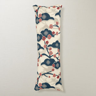 Elegant Cherry Blossom Seamless Pattern (2) Body Pillow
