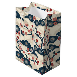 Elegant Cherry Blossom Seamless Pattern (2) Medium Gift Bag
