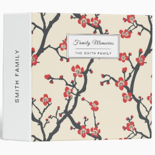 Elegant Cherry Blossom Seamless Pattern (3) Binder