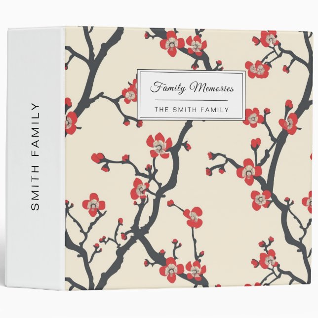 Elegant Cherry Blossom Seamless Pattern (3) Binder (Front/Spine)