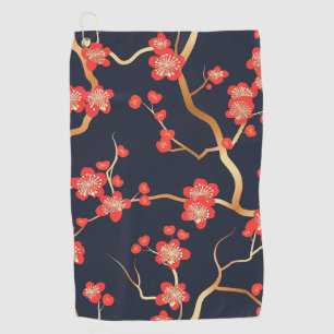 Elegant Cherry Blossom Seamless Pattern (3) Golf Towel