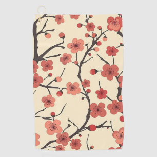Elegant Cherry Blossom Seamless Pattern (4) Golf Towel