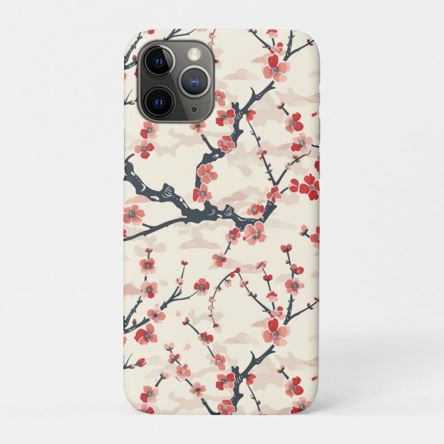 Elegant Cherry Blossom Seamless Pattern (5) Case-Mate iPhone Case (Back)