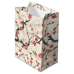 Elegant Cherry Blossom Seamless Pattern (5) Medium Gift Bag