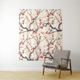 Elegant Cherry Blossom Seamless Pattern (5) Tapestry