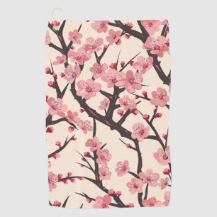 Elegant Cherry Blossom Seamless Pattern (6) Golf Towel