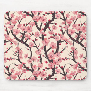 Elegant Cherry Blossom Seamless Pattern (6) Mouse Pad