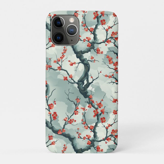 Elegant Cherry Blossom Seamless Pattern (7) Case-Mate iPhone Case (Back)