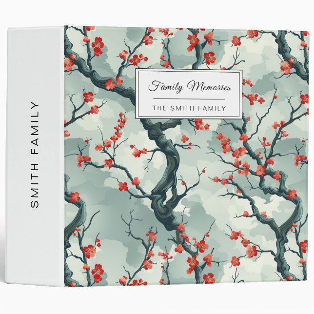 Elegant Cherry Blossom Seamless Pattern (8) Binder (Front/Spine)