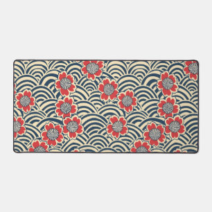 Elegant Cherry Blossom Seamless Pattern (8) Desk Mat