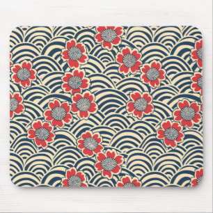 Elegant Cherry Blossom Seamless Pattern (8) Mouse Pad