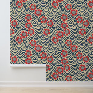 Elegant Cherry Blossom Seamless Pattern (8) Wallpaper