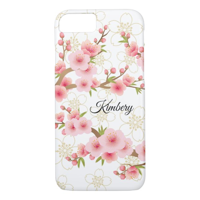 Elegant Cherry Blossoms Case-Mate iPhone Case (Back)