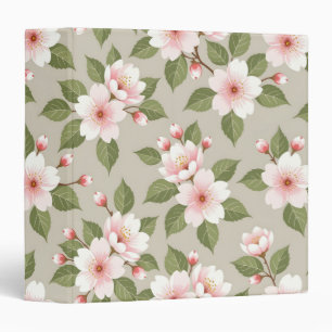 Elegant cherry blossoms seamless pattern binder