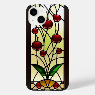Elegant Cherry Stained Glass Window Panel Case-Mate iPhone 14 Case
