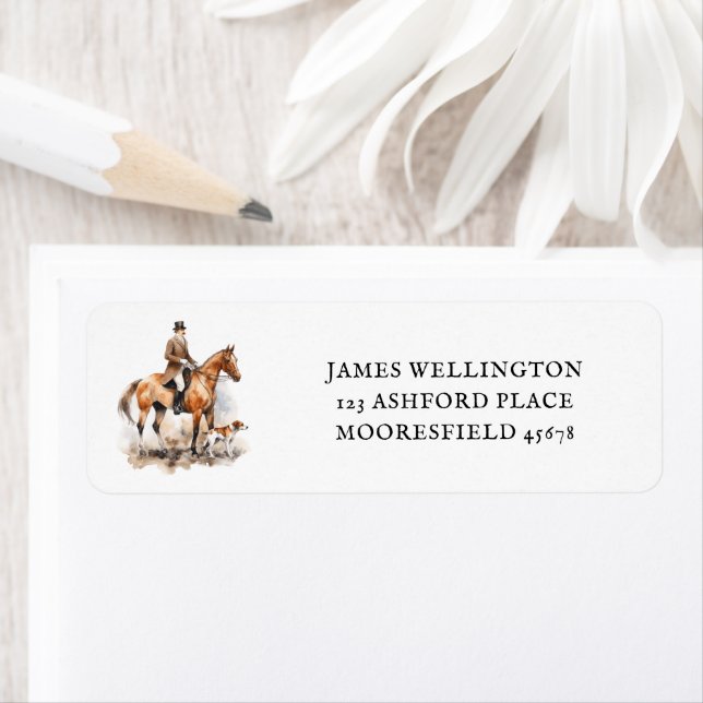 Élégant cheval britannique de chasse équestre (En situation)