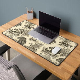 Élégant Cheval Rustique Arbres Beige Tan Toile