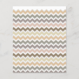 Elegant Chevron Designer's Earth Tone Pattern Flyer