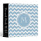 Elegant Chevron Light Aqua Green Monogram