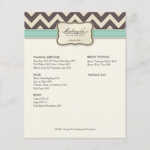 Elegant Chevron Modern Beige, Green and Brown Flyer