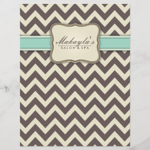 Elegant Chevron Modern Brown, Green and Beige Flyer
