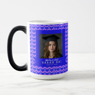 Elegant Chevron Pattern Graduation Party Magic Mug
