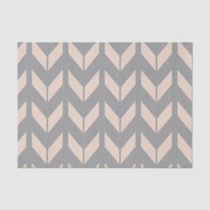 Elegant Chevron Pink and Grey Tissue Paper