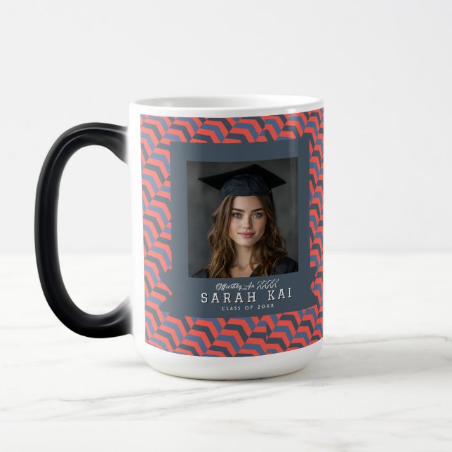 Elegant Chevron Print Photo Keepsake Magic Mug (Left)