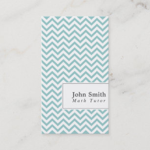 Elegant Chevron Stripes Math Tutor Business Card