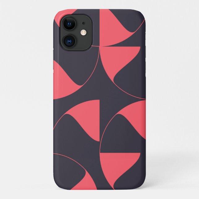Elegant, chic, abstract circular geometric flowers Case-Mate iPhone case (Back)