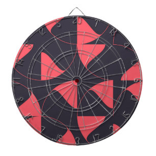 Elegant, chic, abstract circular geometric flowers dartboard
