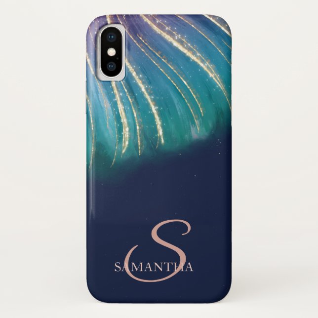 Elegant Chic Abstract,Navy Blue Case-Mate iPhone Case (Back)