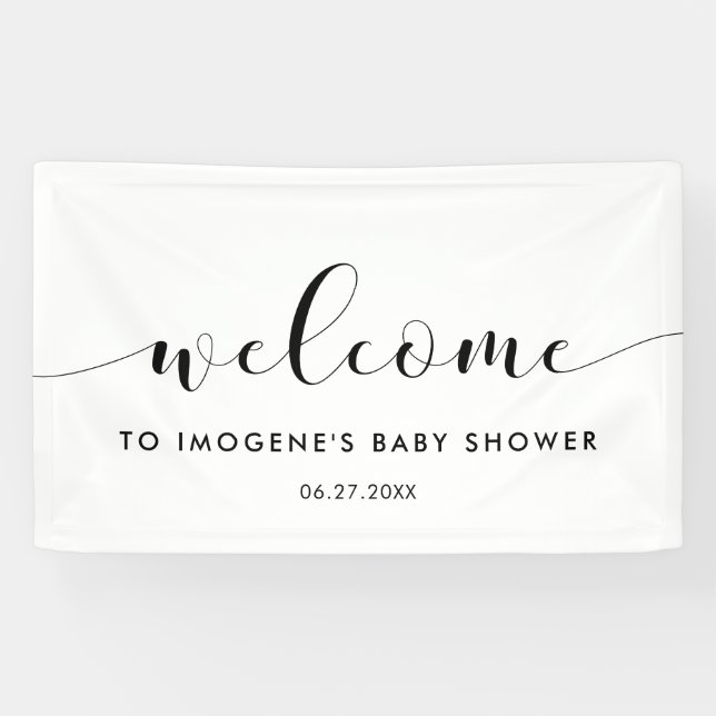 Elegant chic Baby shower Welcome Banner (Horizontal)