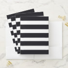 Elegant Chic Black And White Striped 