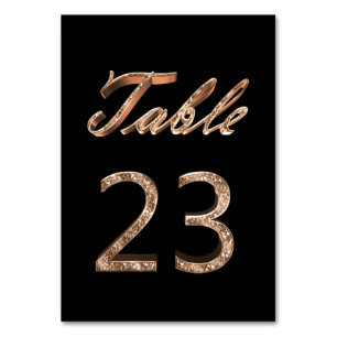 Elegant Chic Black Gold Party Table Number 23