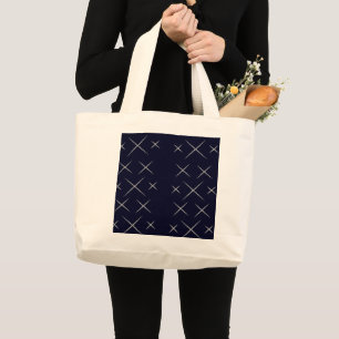 Elegant chic Blue black Jumbo Tote Bag