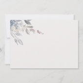 Elegant Chic Blush Watercolor Floral Wedding Card (Back)