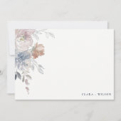 Elegant Chic Blush Watercolor Floral Wedding Card (Front)