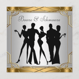 Elegant Chic Booze and Schmooze Invitations