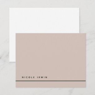 Elegant Chic Border Dusty Pink Modern Stationery Card