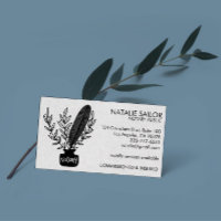 Elegant Chic Botanical Quill Logo Notary Public