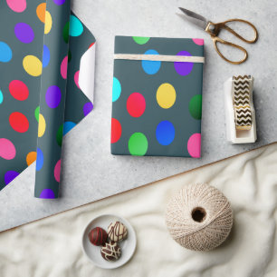 Elegant Chic Bright Fun and Colourful Blue Gift Wrapping Paper