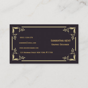 Elegant chic burgundy business card