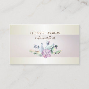 Elegant Chic Cactus Succulent Business Card